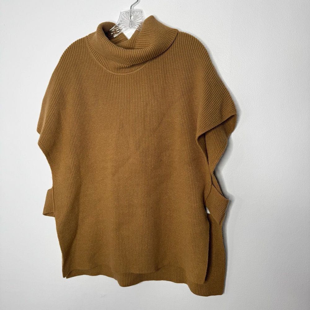 Mersea brown poncho sweater one size